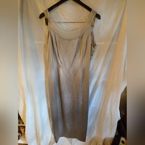 Vintage 90s 100% Silk Gray Gown size Medium